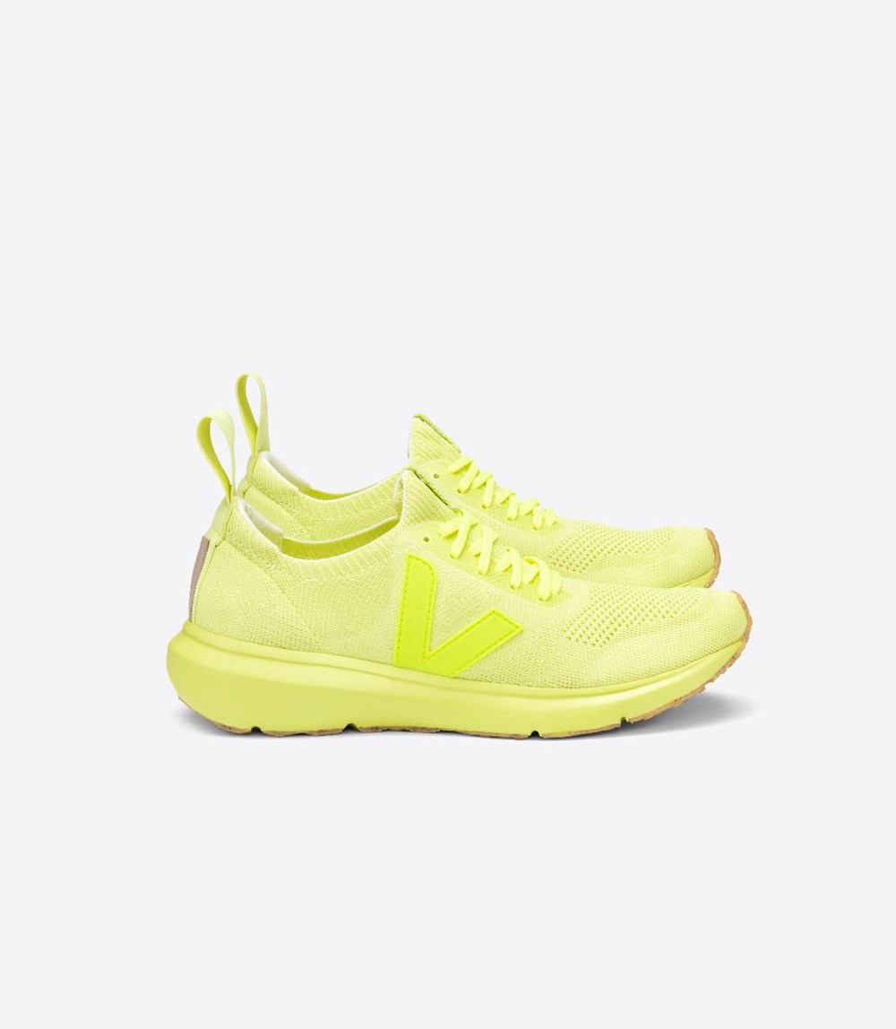 Veja Trainers Womens Yellow - V-knit X Rick Owens - XBJK-42870